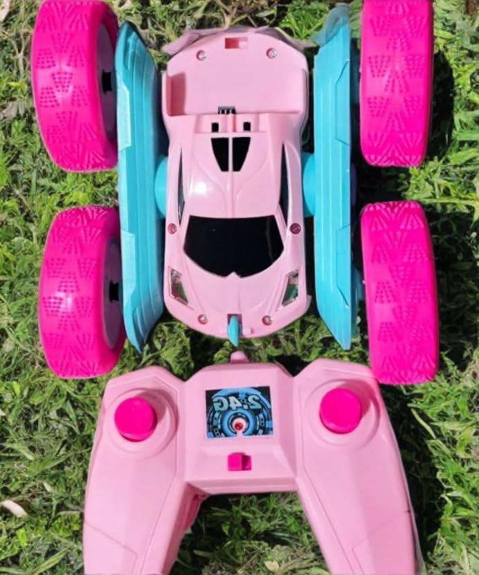 QUNREDA Remote Control Car, RC Cars Toys for Kids Ages 6-12, 4WD Stunt Car with LED Lights & 360° Flips, 2.4GHz, Upgraded USB-C Modular Batteries, 8-10 Year Old Boys Birthday Gift 1-Blue customer photo 1