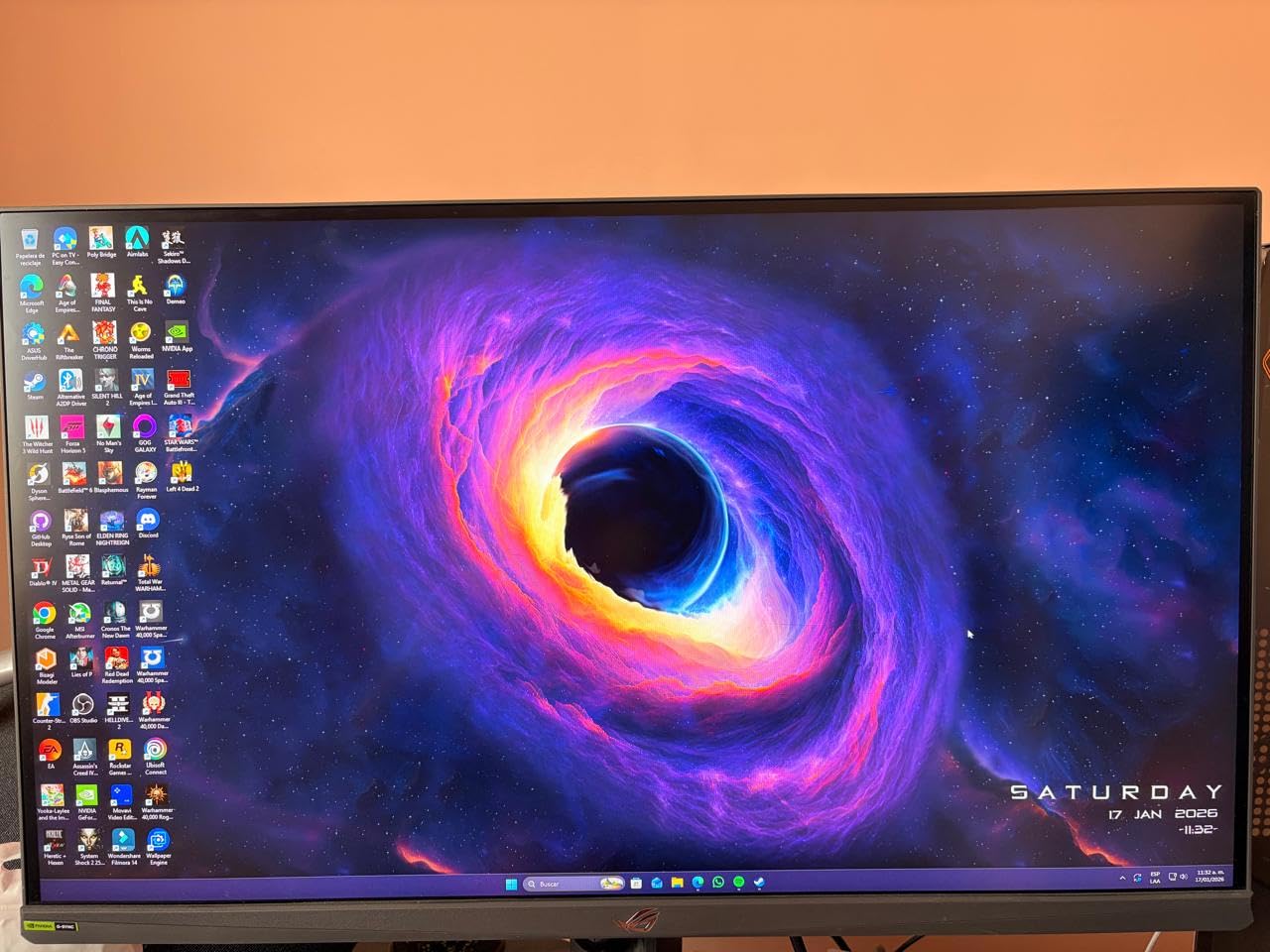 ROG XG27ACS 27 Inch 1440p 180Hz USB-C G-SYNC HDR Gaming Monitor | DisplayHDR 400, sRGB 133%, 1ms (GTG), Fast IPS, ELMB Sync, AI Gaming, Free Sync, for PS5 and Xbox customer photo 2
