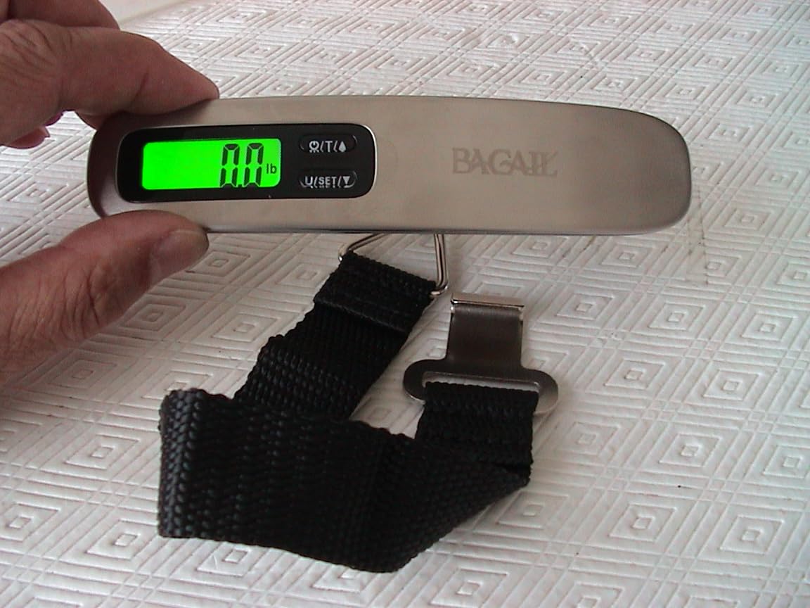 BAGAIL Digital Luggage Scale, 110lbs Hanging Baggage Scale with Backlit LCD Display, Portable Suitcase Weighing Scale, Travel Luggage Weight Scale with Hook, Strong Straps for Travelers customer photo 1