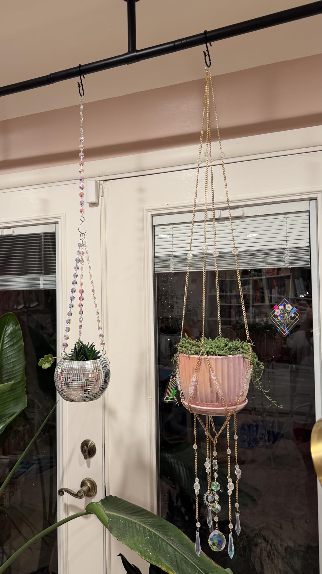 Green Plant Pots,Ceramic Planters with Drainage Holes & Saucers Set of 3 customer photo 1