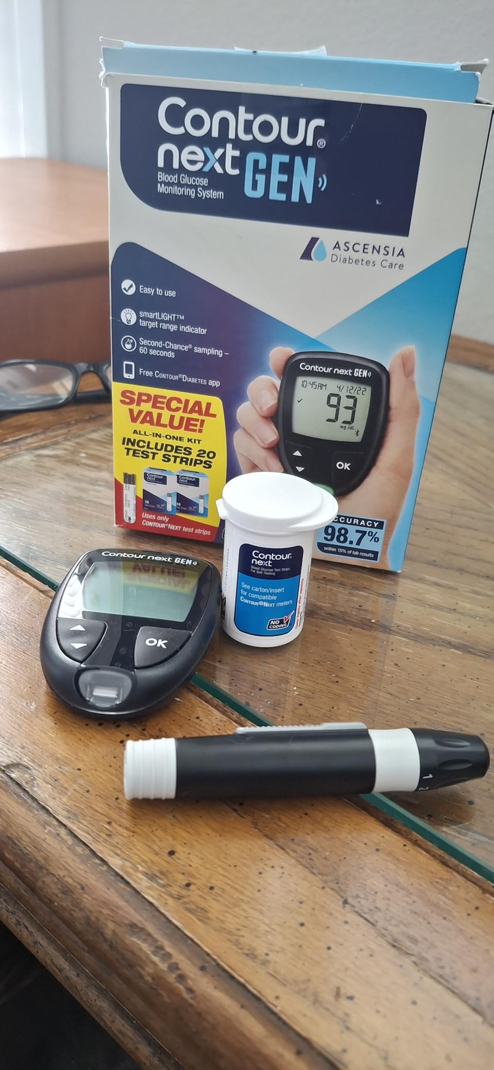 Ascensia CONTOUR NEXT GEN Blood Glucose Monitor All-in-One Kit with 20 Test Strips, Easy-to-Use Glucose Meter, Portable Diabetes Testing Kit customer photo 2