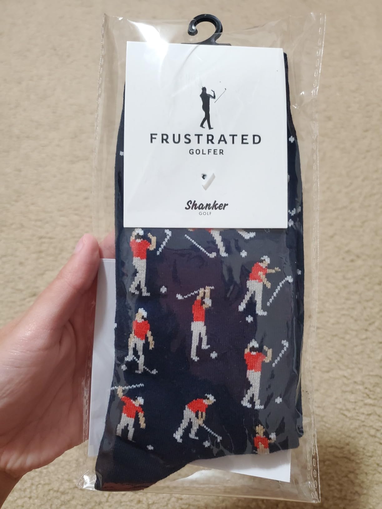 Shanker Golf Socks - Funny Angry Golfer Socks - Funny Golf Gift for Men customer photo 2