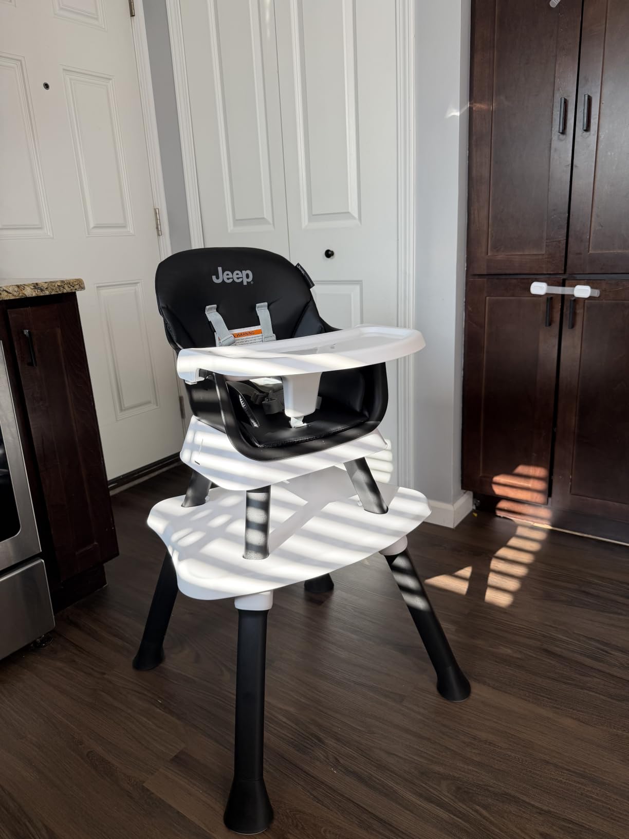 Jeep Milestone 6-in-1 High Chair by Delta Children - High Chair Converts to Stool, Booster Seat, Toddler Chair, Activity Table and Desk and Chair, Sage Green customer photo 2