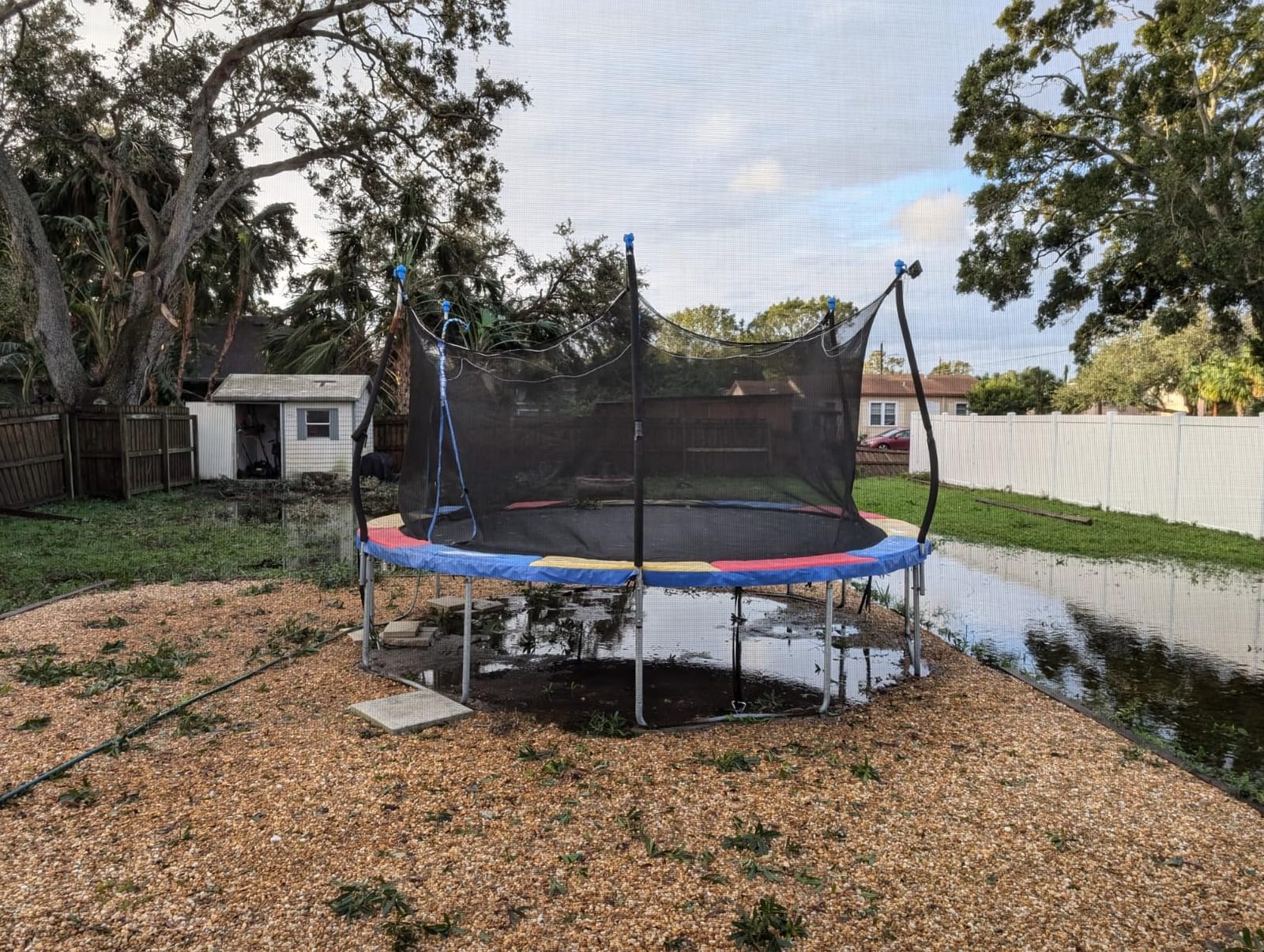 Lyromix Trampoline Accessories Kit, Trampoline Sprinkler, 50FT Solar Trampoline Lights and Trampoline Stakes, Non-Damaging to Net, Features 8 Light Modes, Compatible with 8 10 12 14 15 16FT Trampoline customer photo 2