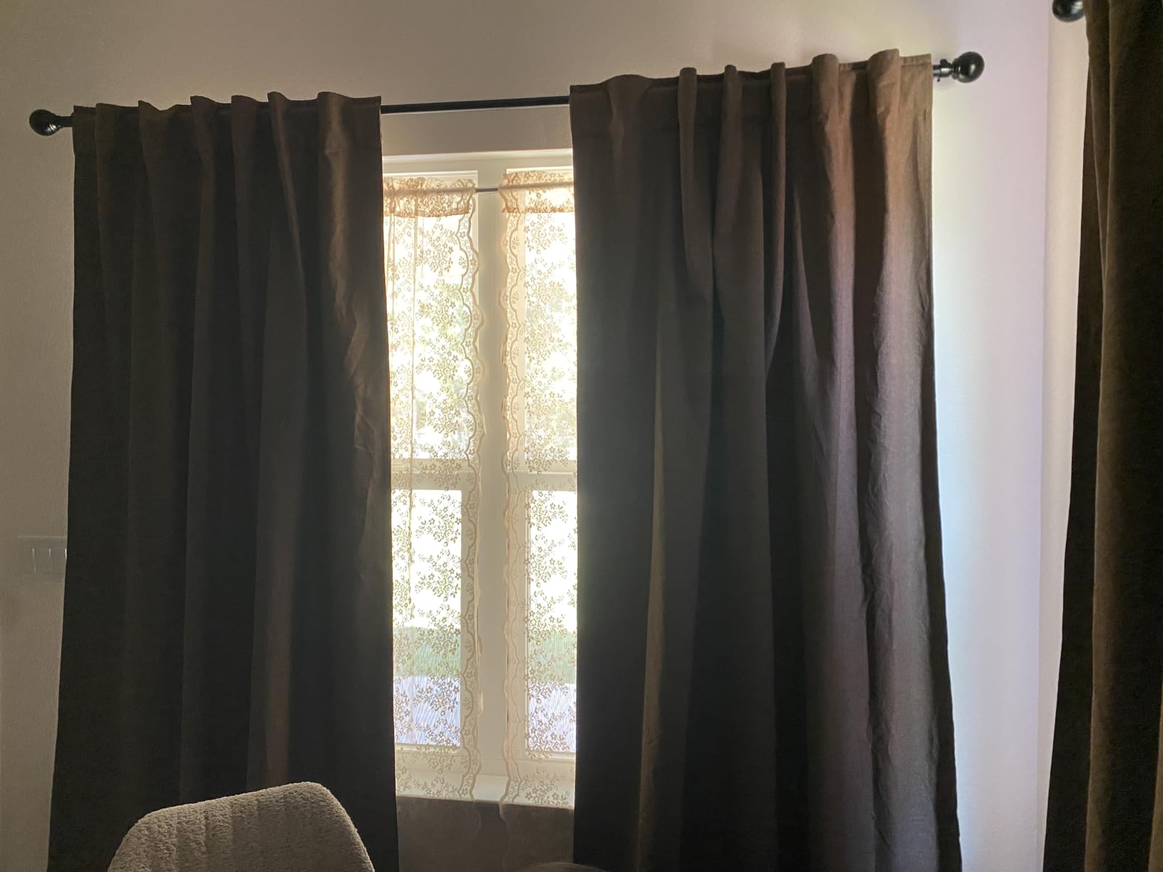 RYB HOME Brown 100% Blackout Curtains 84 Inches Long for Bedroom Nursery customer photo 1