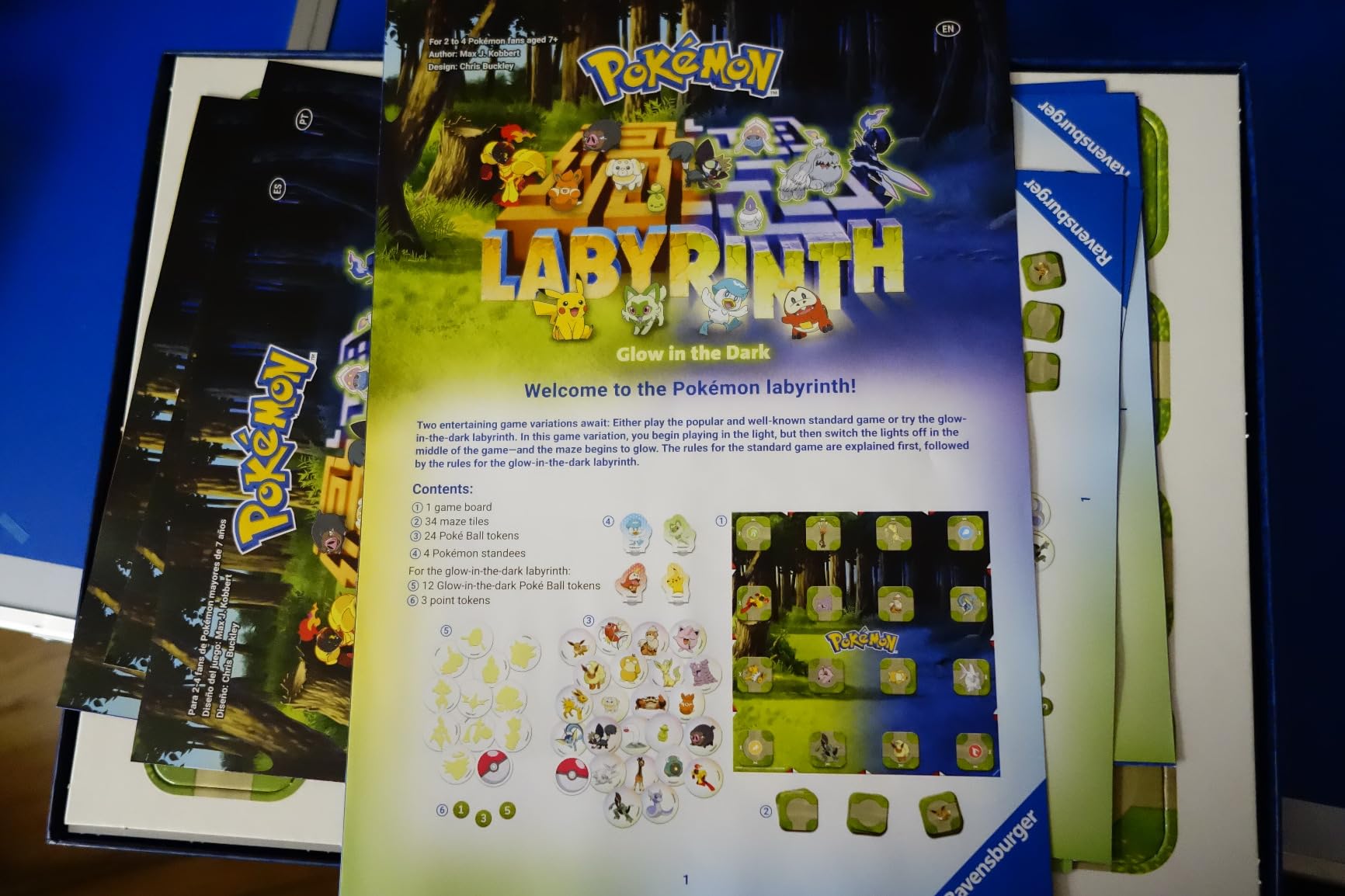 Ravensburger Pokémon Labyrinth Glow in the Dark - Sliding Fun with Your Favorite Pokémon - Playable in Light and Dark for 2-4 Players Ages 7 and Up customer photo 2