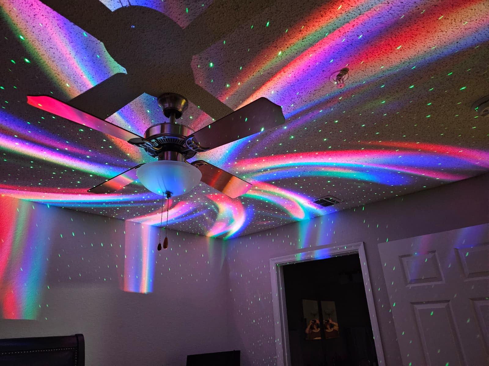 Rossetta Dual Lens Galaxy Star Projector, Aurora Night Light for Bedroom | 58 Light Effects, White Noise, Bluetooth Speaker, Music Sync, Remote Control, Timer, Room Decor Gift for Kids Adults Teens customer photo 1