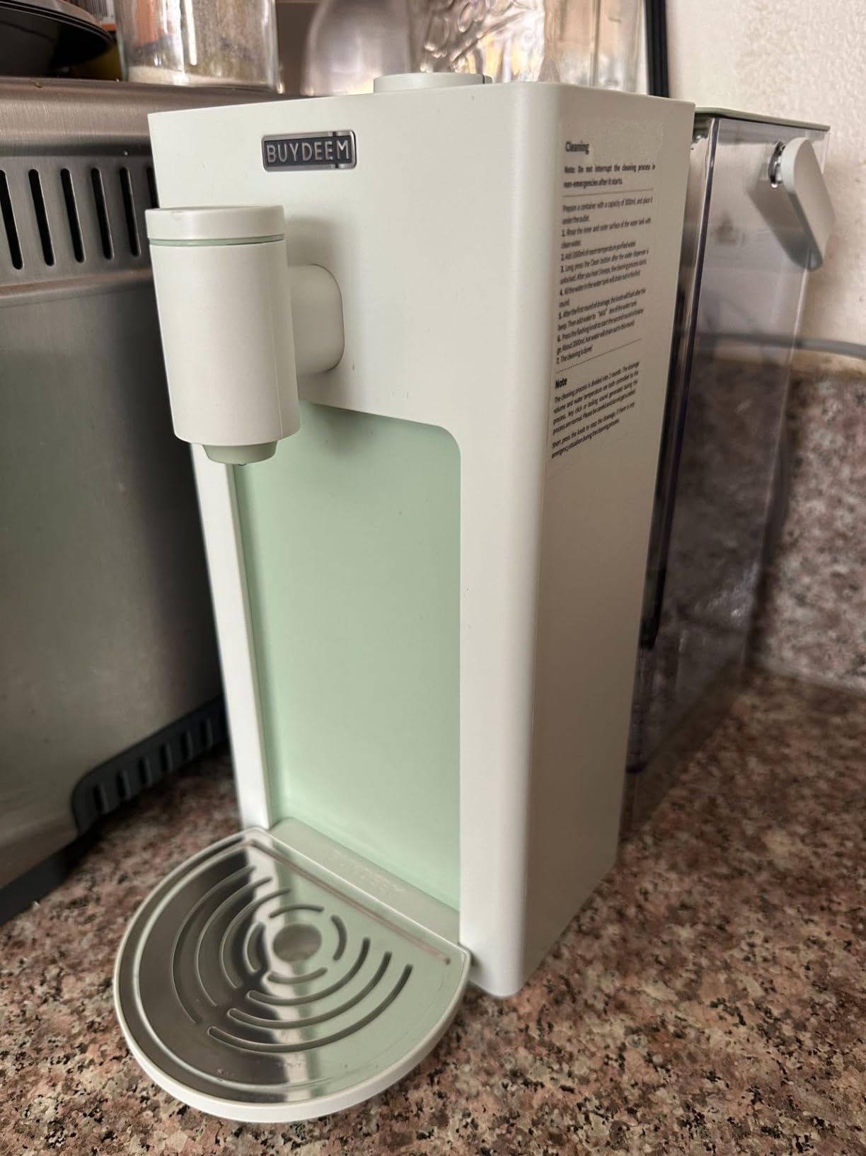 BUYDEEM S9023 Instant Hot Water Dispenser, Countertop Water Boiler & Warmer for Tea, Coffee and Baby Formula, Adjustable 8 Temperatures & 5 Water Outputs, 3L Water Tank(102oz), Dark Gray customer photo 2