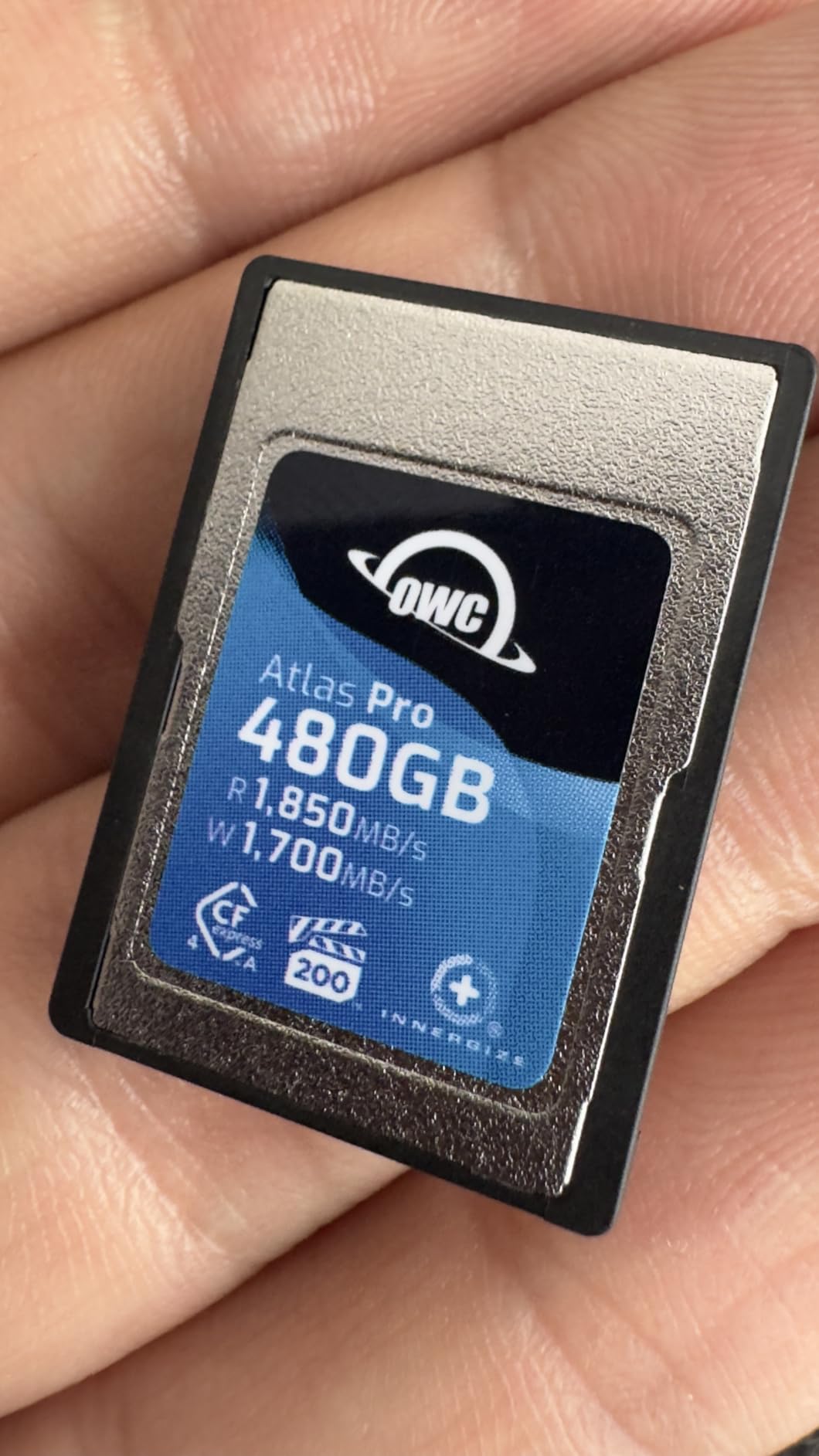 OWC Atlas Pro 480GB CFexpress 4.0 Type A Memory Card | 1850MB/s Read - 1700MB/s Write - High-performance and quality - Ingest up to 2x faster with Sony Alpha and FX cameras customer photo 1