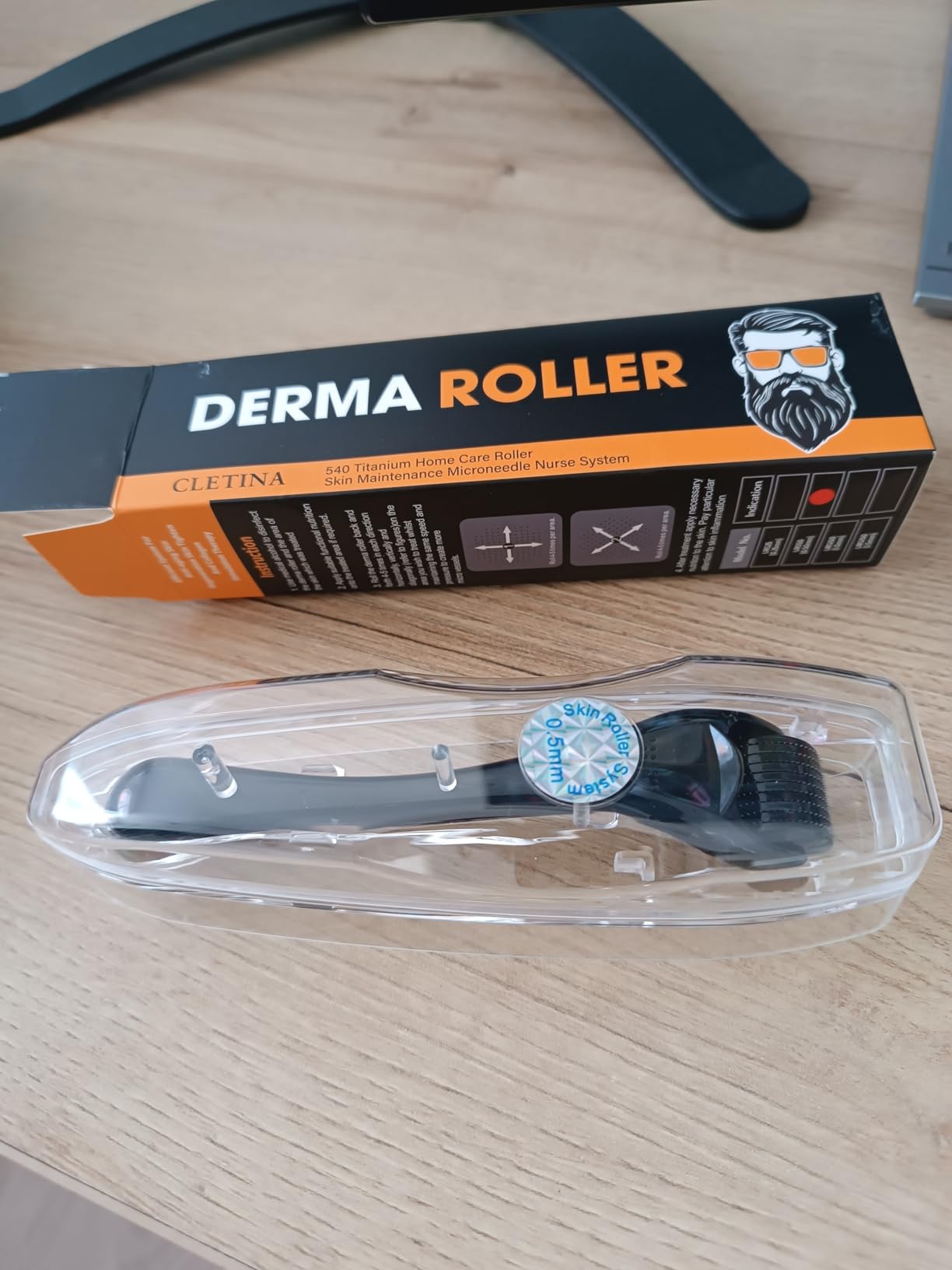 540 Titanium Derma Roller - Microneedle Micro Needle Roller for Men and Women Home Use - Microneedling Roller Microneedle Skin Care Tool A8 customer photo 2