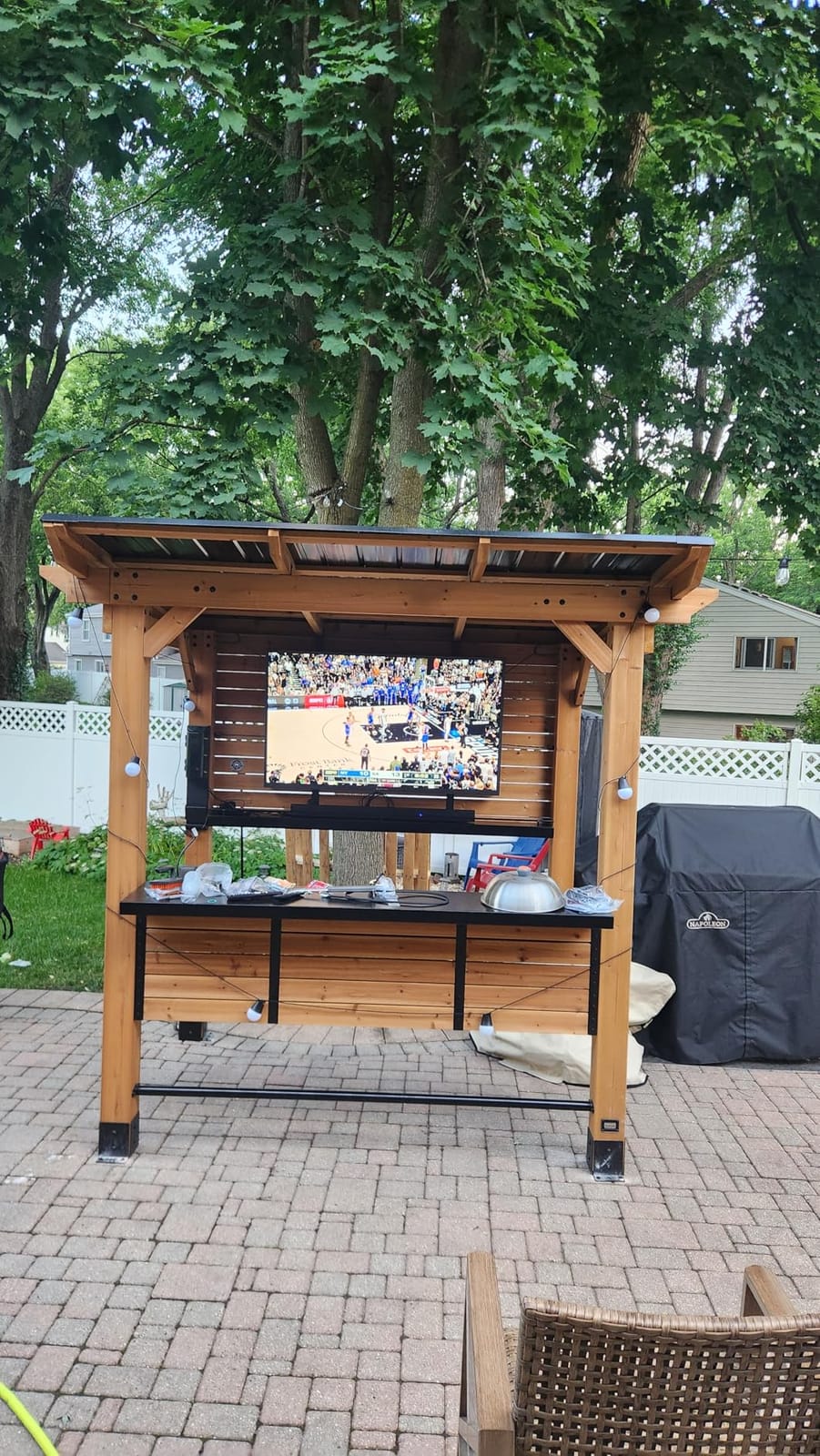 SYLVOX Outdoor TV, 55 inch Waterproof Smart Outdoor TVs, 4K, HDR 10, Weatherproof, 1000nits, Voice Assistant Remote, for Partial Sun Area (Deck Pro 3.0, Latest Model) customer photo 2