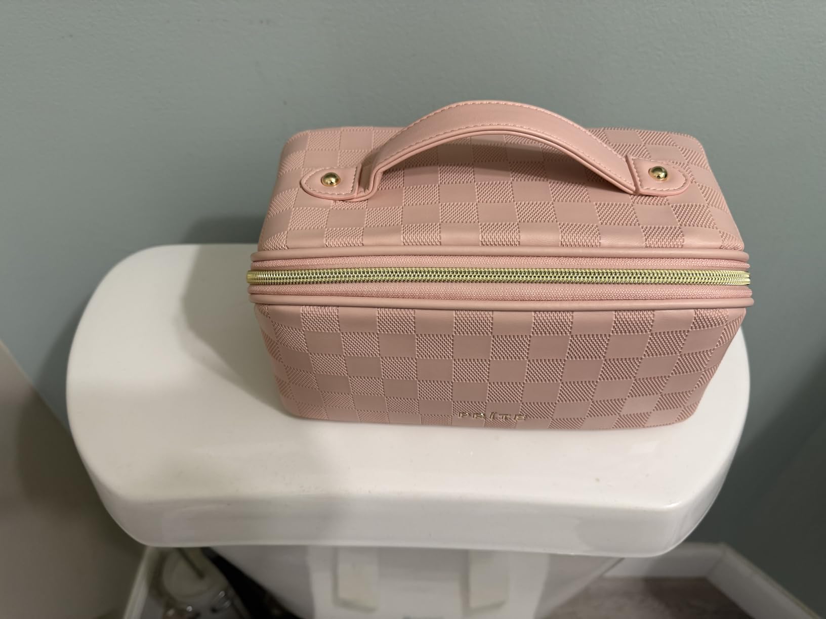Prite Makeup Bag Travel Toiletry Bag Open Flat Cosmetic Organizer for Women customer photo 1