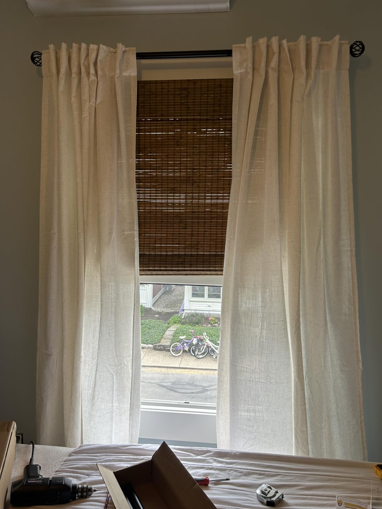 LazBlinds Cordless Bamboo Roman Shades, 34x64, Highfield Teak customer photo 1