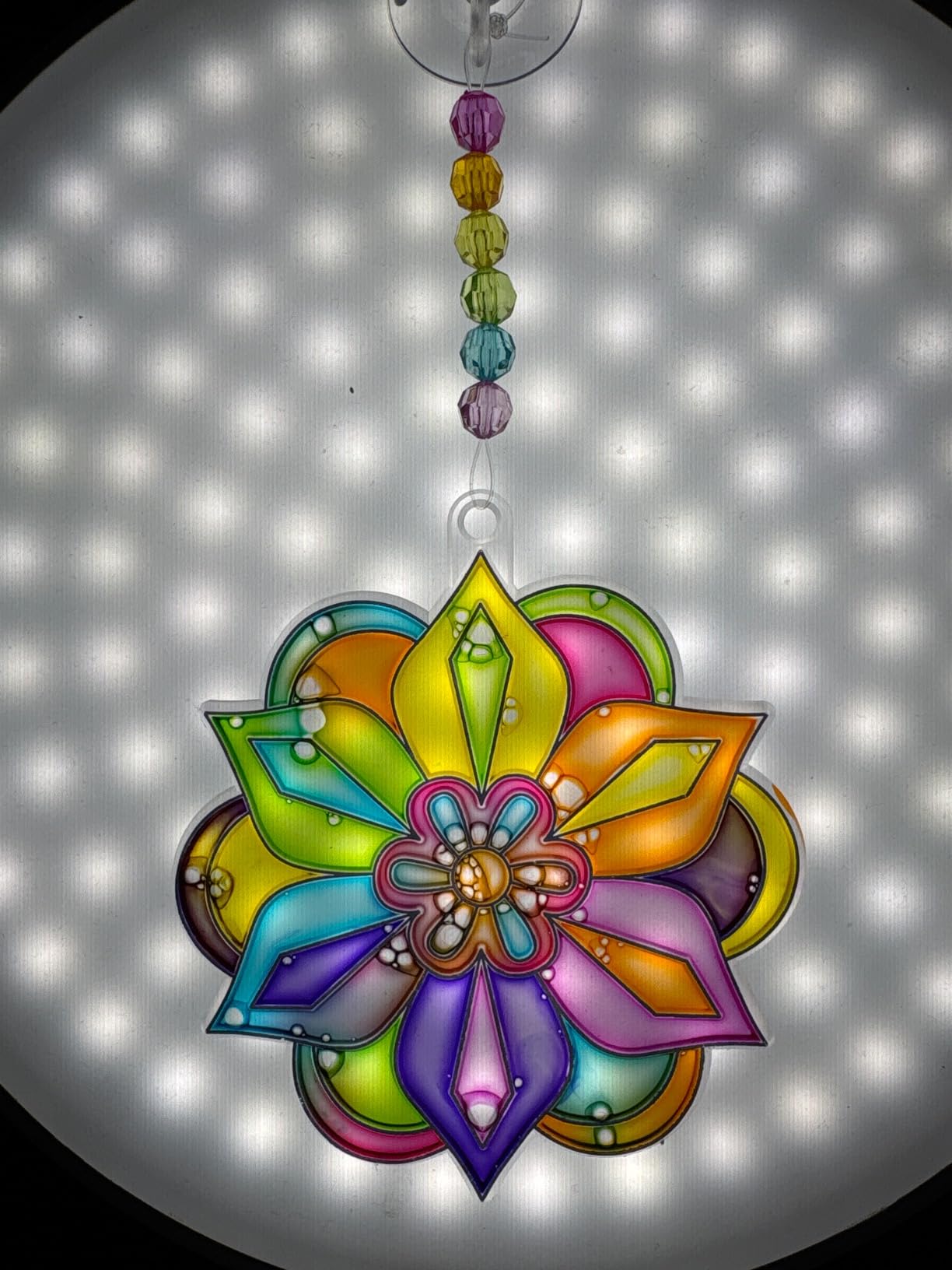 30 Sets Mandala Suncatchers Craft Kits Stained Glass DIY Window Paint Art customer photo 1