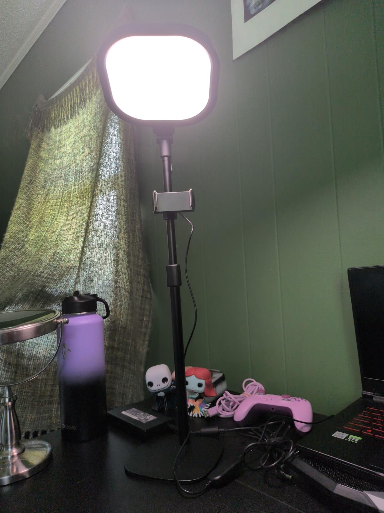 Zoom Lighting for Computer, Adjustable Desk Lighting for Video Calls, 30 Light Modes Video Conference Light, Desk Ring Light with Stand for Webcam, Meetings, Live Stream, Home Office. CRI 97.8 customer photo 2