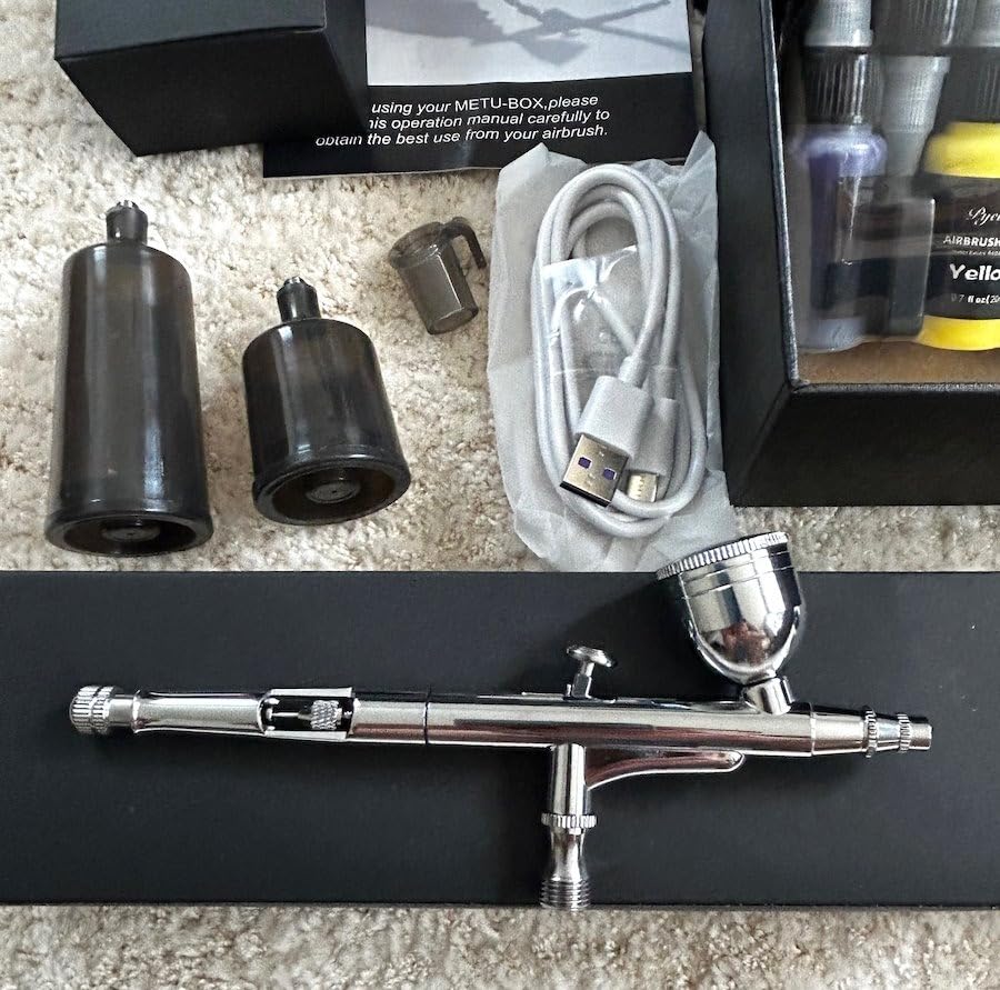 32PSI Cordless Airbrush Kit with Compressor & 11 Acrylic Paints customer photo 1