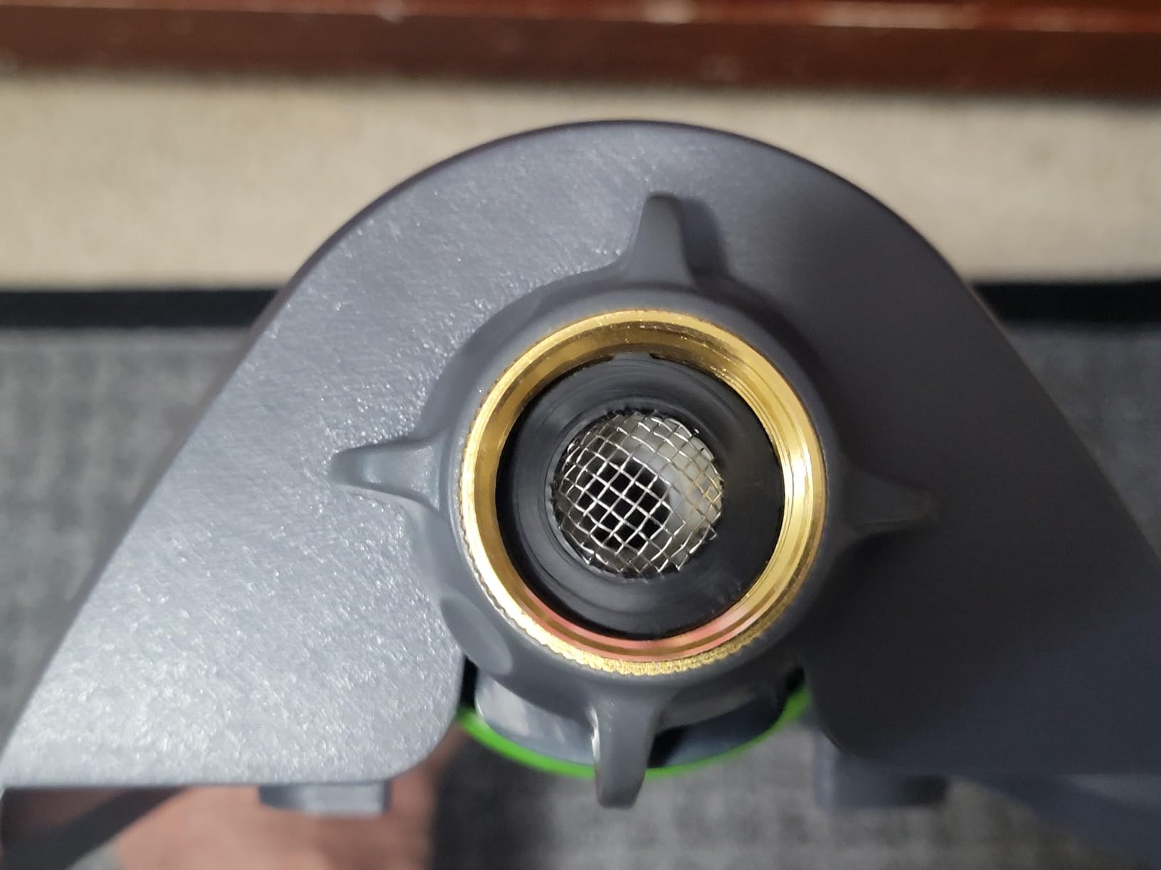 Lawn Sprinkler, 18-Hole Brass Nozzle Oscillating Sprinkler, Garden Tool for Lawns up to 3,600 Square Feet, Jet Cleaning Needle Hidden on the End of the Product, Gray customer photo 2