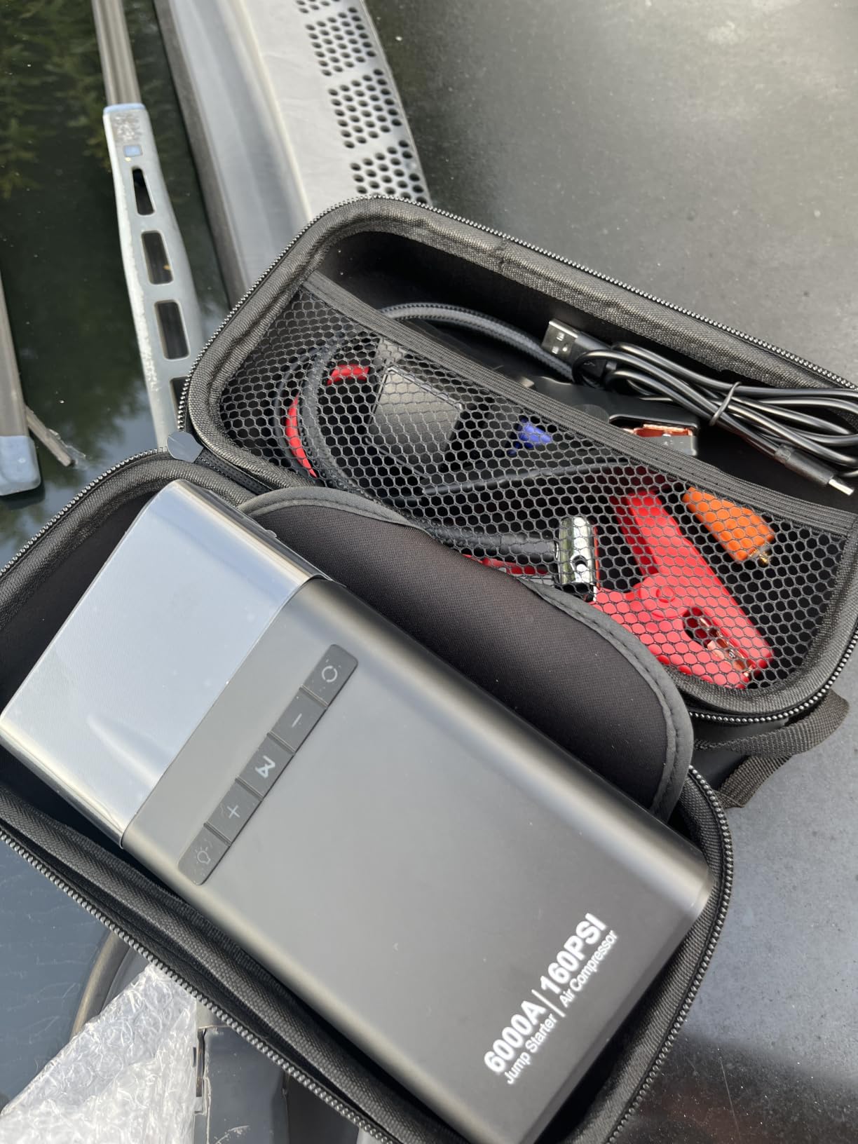 6000A Portable Car Battery Jump Starter with Air Compressor 160PSI customer photo 2