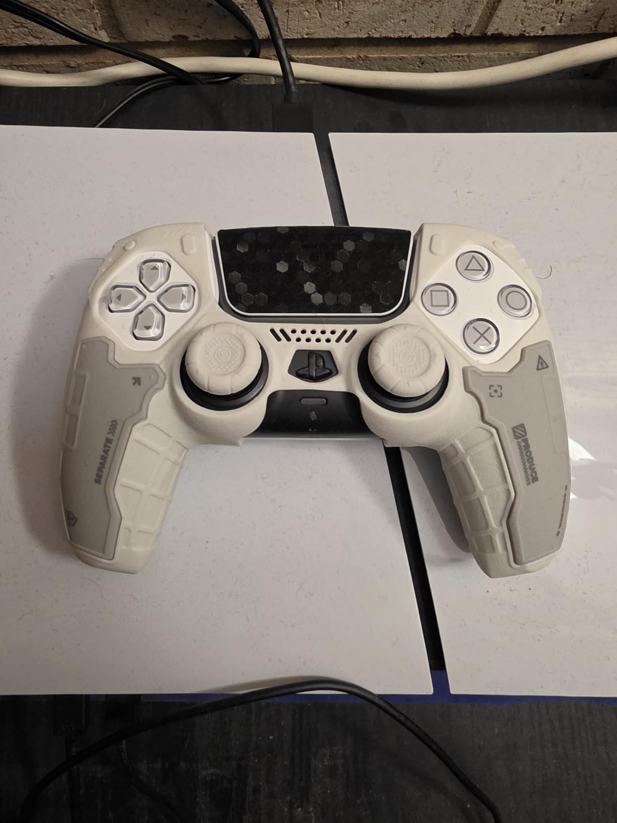GeekShare G.S.TAC Tactical for PS5 Controller Skin Set, Anti-Slip Silicone Protective Cover Skin Case for PS5 Wireless Controller with 2 Thumb Grip Caps and 2 Stickers - for Black Myth: Wukong customer photo 2