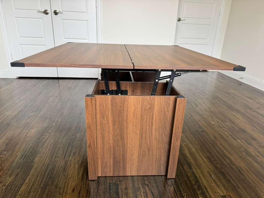Memobarco Lift Top Coffee Table with Storage Shelf, Grey | Lift Coffee Tables with Large Hidden Compartment for Living Room, Lifting top Coffee Table for Small Space customer photo 1