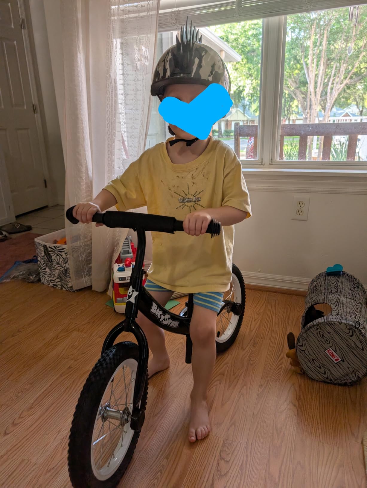 bicystar 14 Inch Balance Bike for Kids 3-5 with Rubber Air Tires, Blue customer photo 1