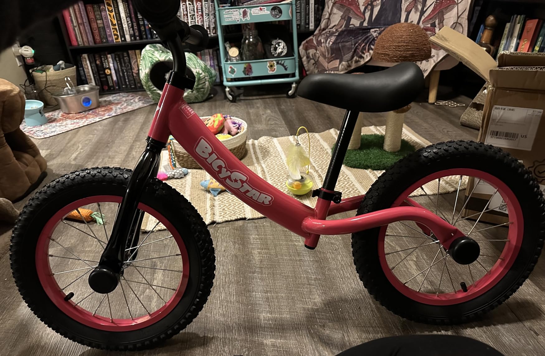 bicystar 14 Inch Balance Bike for Kids 3-5 with Rubber Air Tires, Blue customer photo 2