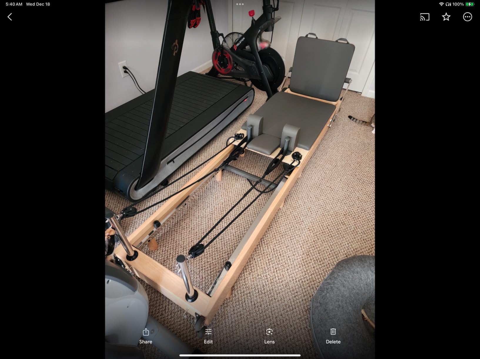 Pilates Reformer Machine, Wood Foldable Pilates Machine Equipment for Home Workout customer photo 1