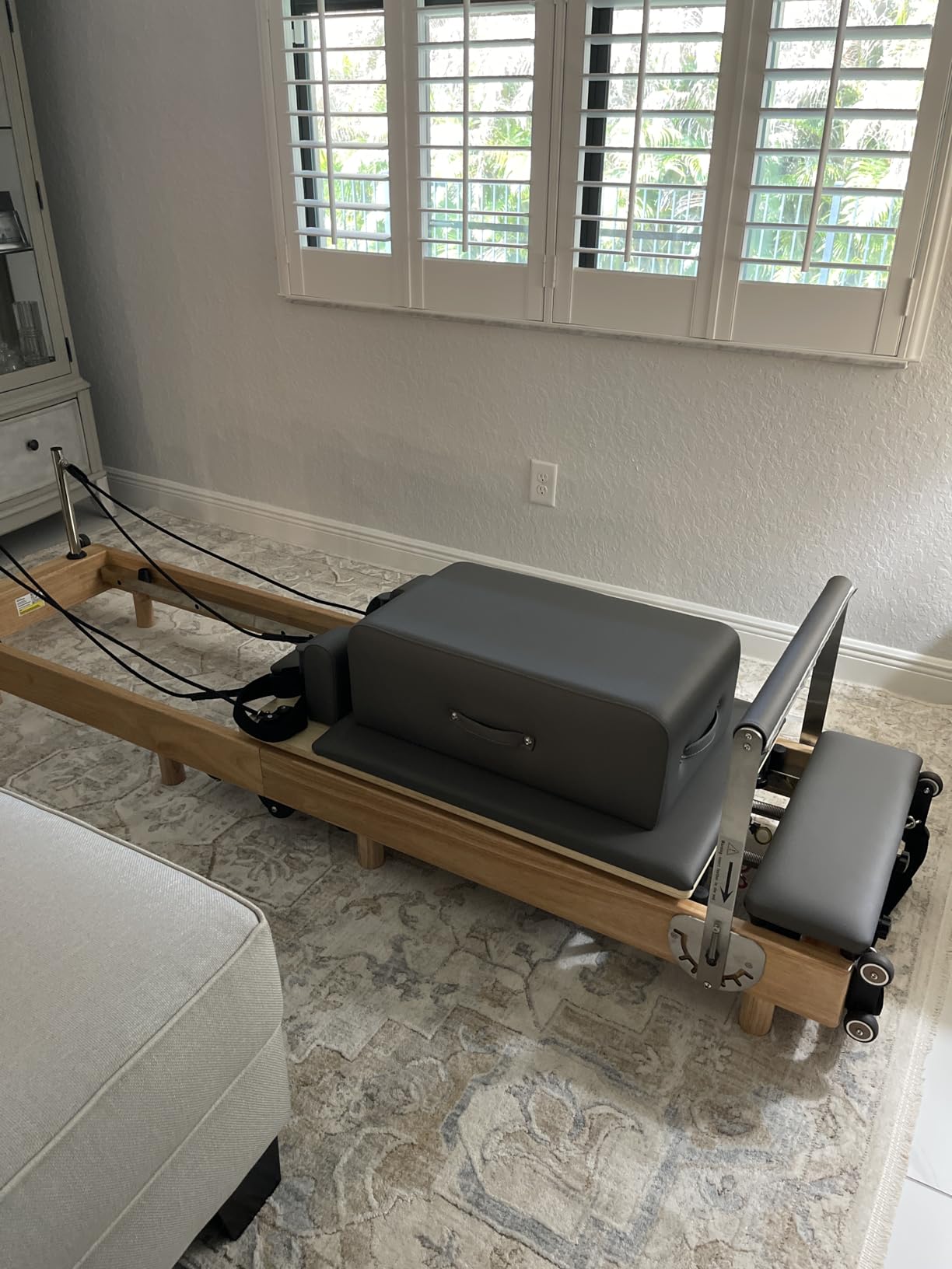 Pilates Reformer Machine, Wood Foldable Pilates Machine Equipment for Home Workout customer photo 2