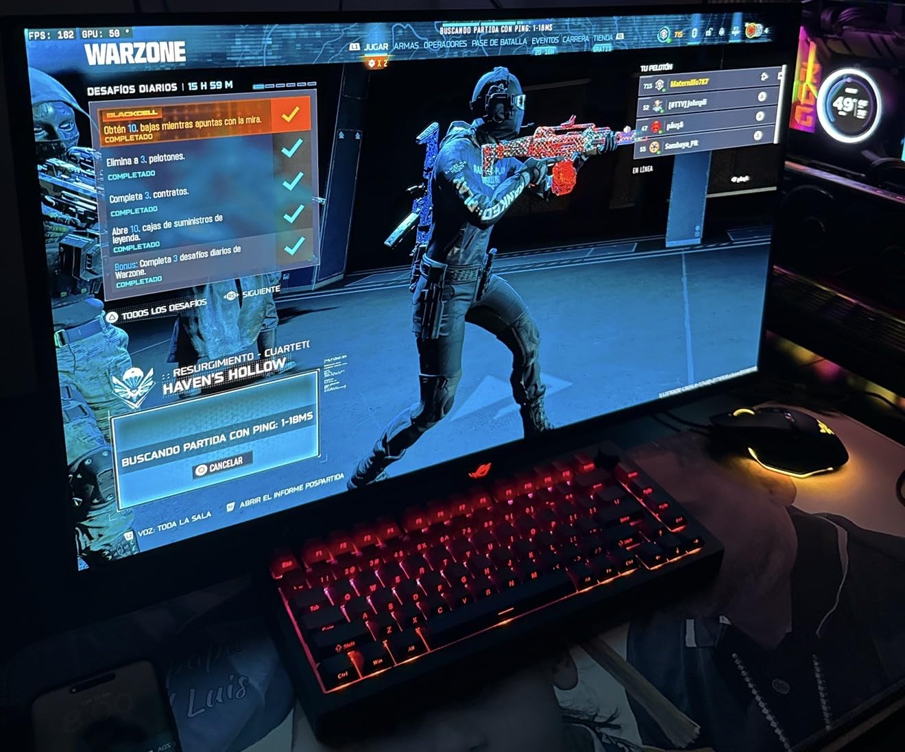 ROG PG27AQDP 27 Inch 1440p 480Hz OLED Gaming Monitor | Custom Heatsink, 0.03ms, G-SYNC Compatible, WOLED, DisplayHDR 400, AI Assistant, True 10-bit, 99% DCI-P3, for PS5 and Xbox customer photo 2