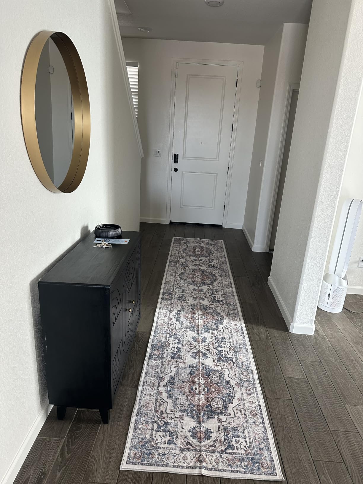 2x6 Hallway Washable Runner Rug : Vintage Soft Kitchen Laundry Runner with Non Slip Backing Farmhouse Entryway Living Room Floor Mat Stain Resistant Carpet for Bedroom Bathroom Distressed Beside Rug customer photo 1