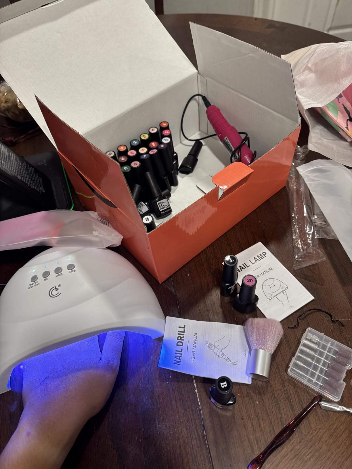 COSCELIA 53pcs Gel Nail Polish Kit with U V light Drill 35 Color Gel Polish customer photo 2