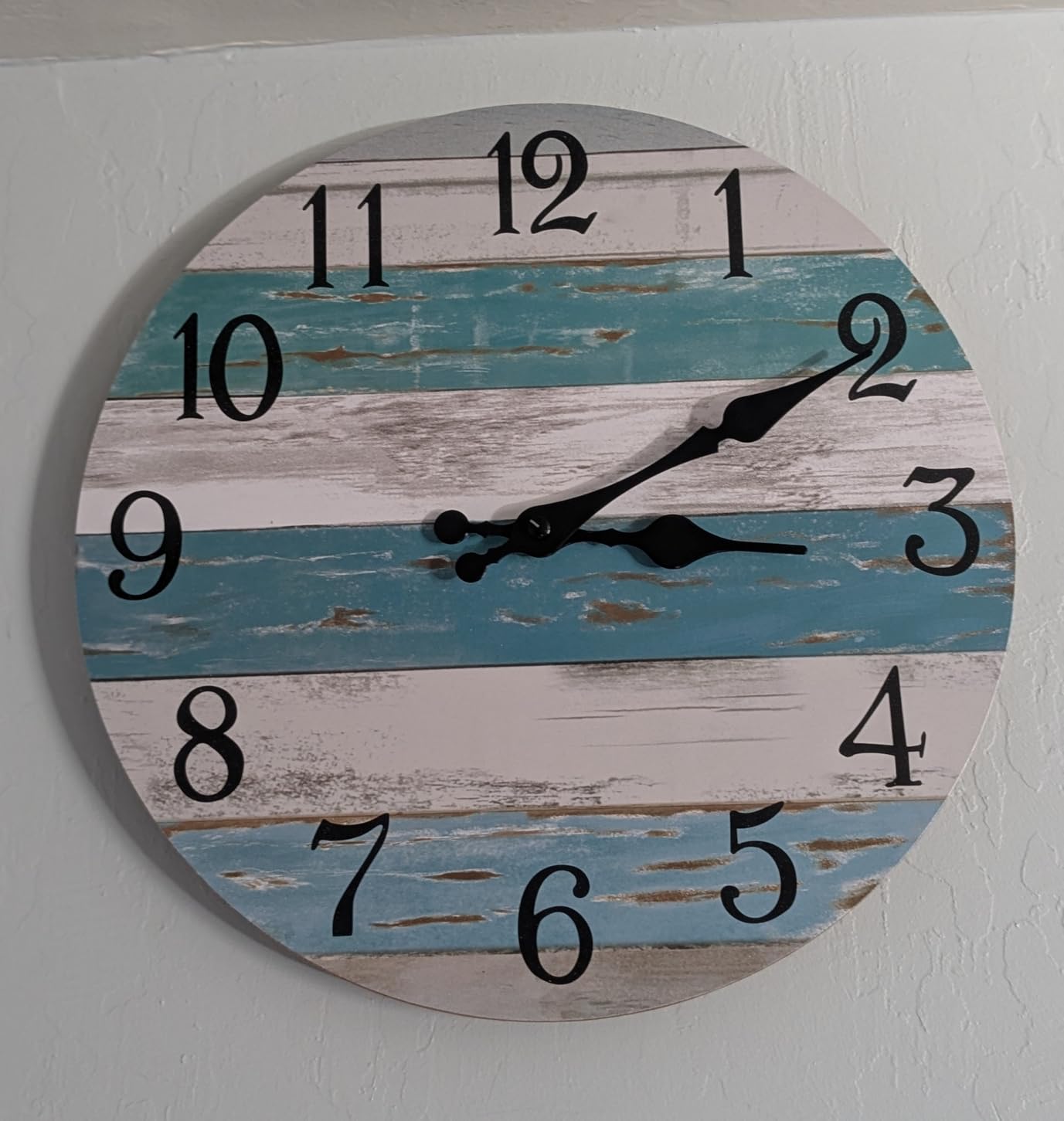KECYET 14 Inch Wall Clock Battery Operated Silent Non Ticking Nautical customer photo 2