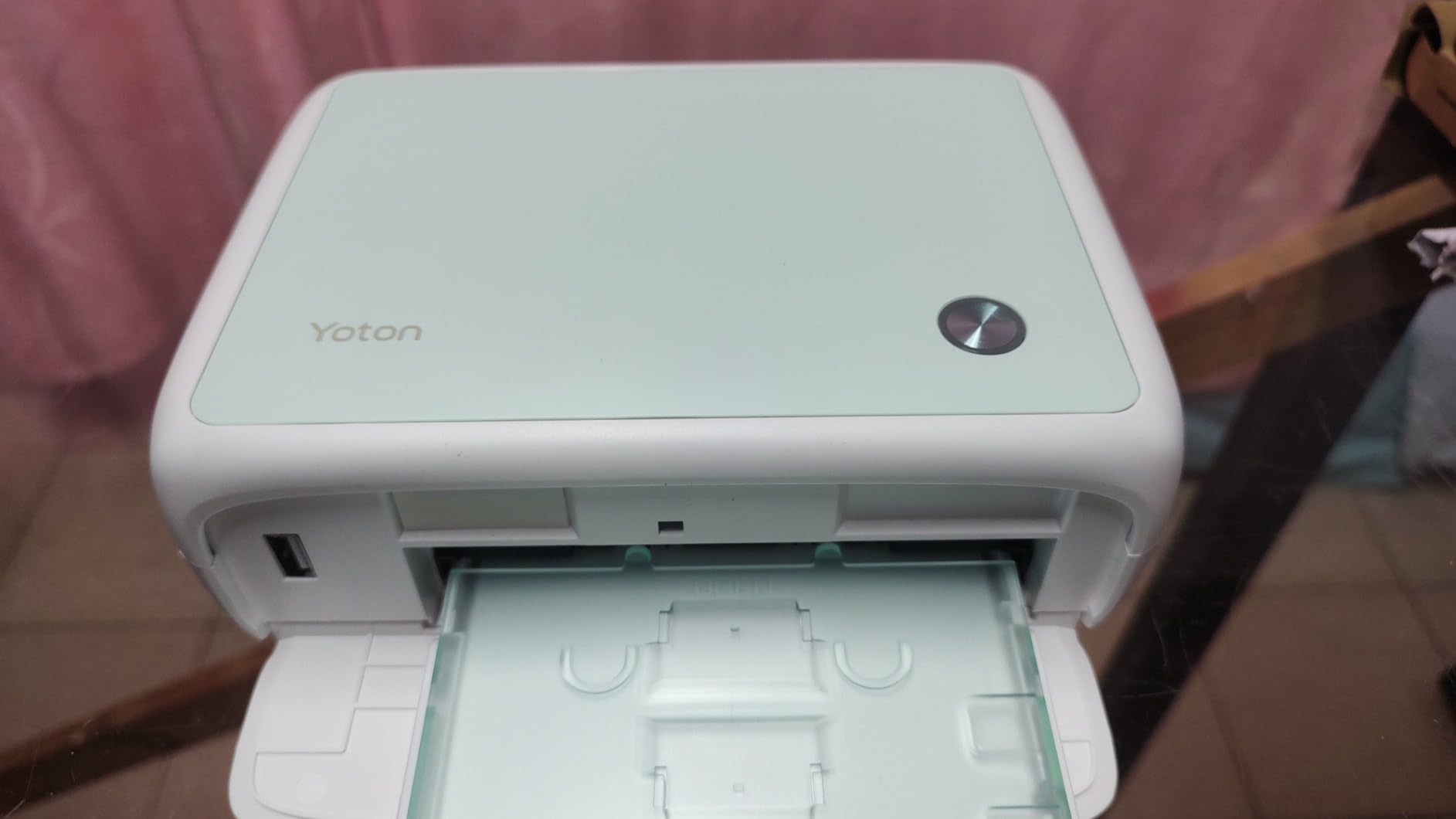 YOTON Photo Printer 4x6, Picture Printer with 54 Sheets & 1 Ink Ribbon | 4PASS Dye-Sublimation; AR Video Printing; Wi-Fi Photo Printing; Gift for Travel & Memories; for iPhone/Android/PC; Green customer photo 2