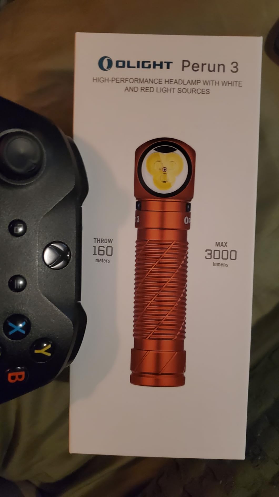 OLIGHT Perun 3 Headlamp Rechargeable, Red Light, Waterproof, Orange customer photo 1