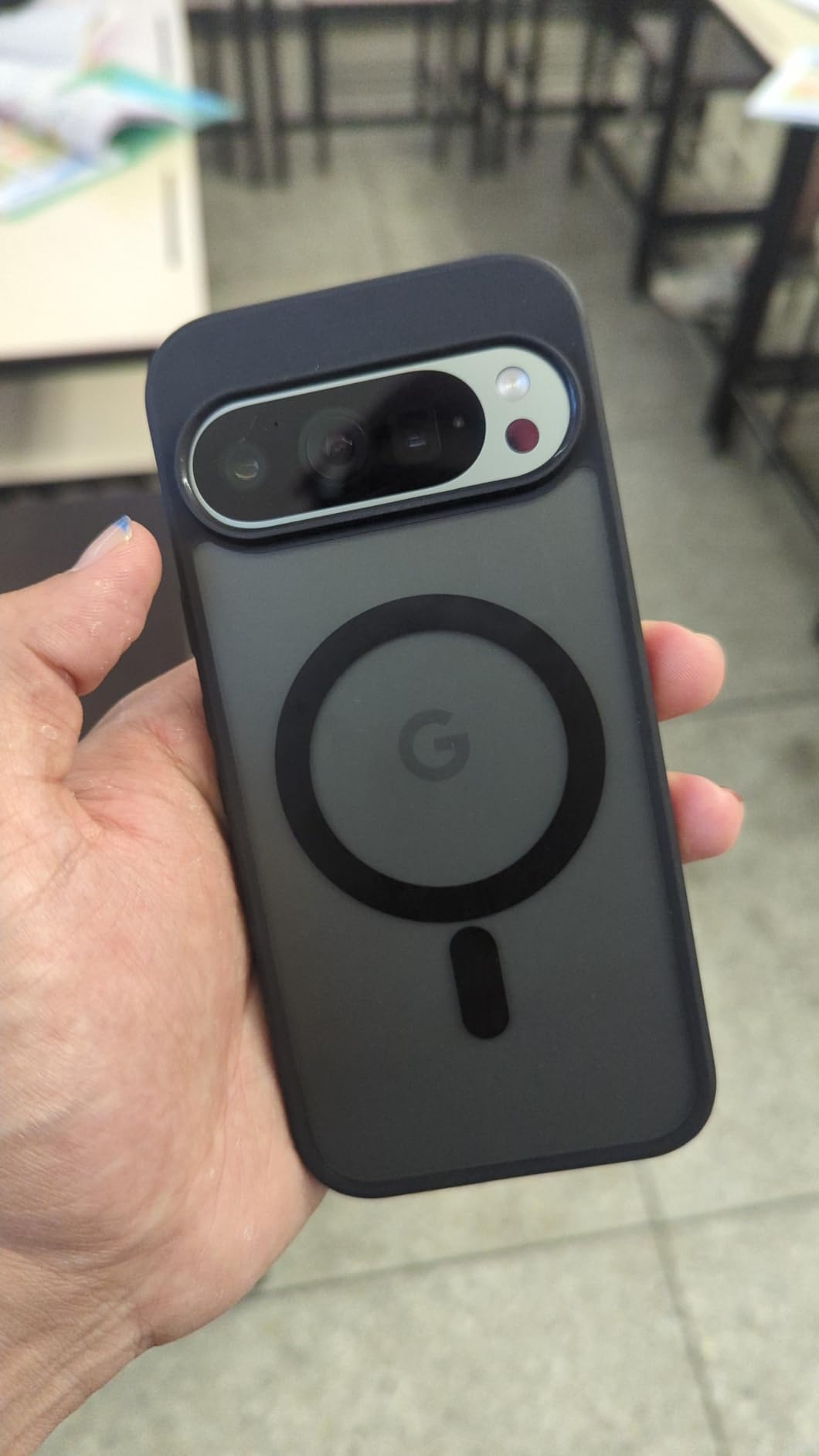 JETech Magnetic Case for Google Pixel 9/9 Pro, Black | Compatible with MagSafe, Translucent Matte Back, Shockproof Protection customer photo 1