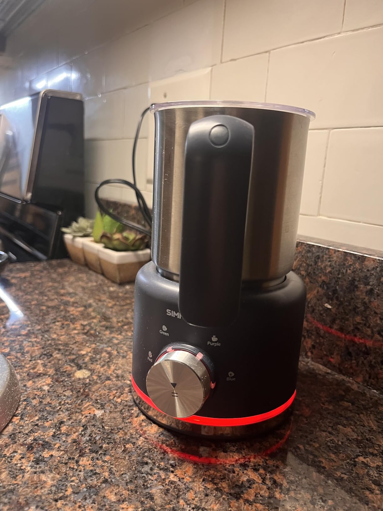 SIMPLETASTE Milk Frother, 4-in-1 Electric Automatic Milk Steamer | Warm and Cold Foam Maker and Milk Warmer for Latte, Cappuccino, Macchiato, Hot Chocolate customer photo 2