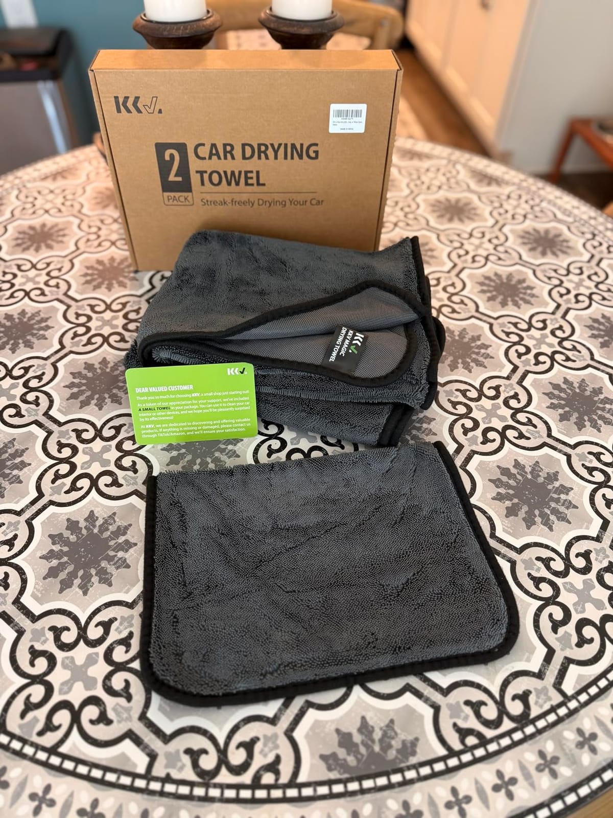 KKV 2-Pack Microfiber Towels for Cars (36