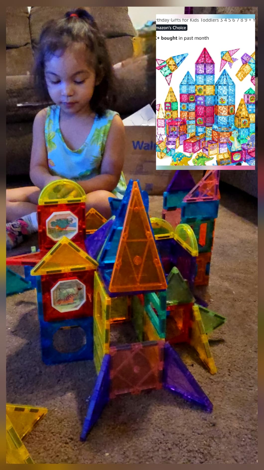 Jasonwell 110PCS Magnetic Tiles Building Blocks Set for Boys Girls Preschool Educational Magnet Construction Kit Stacking STEM Toys Christmas Birthday Gifts for Kids Toddlers 3 4 5 6 7 8 9 + Year Old customer photo 1