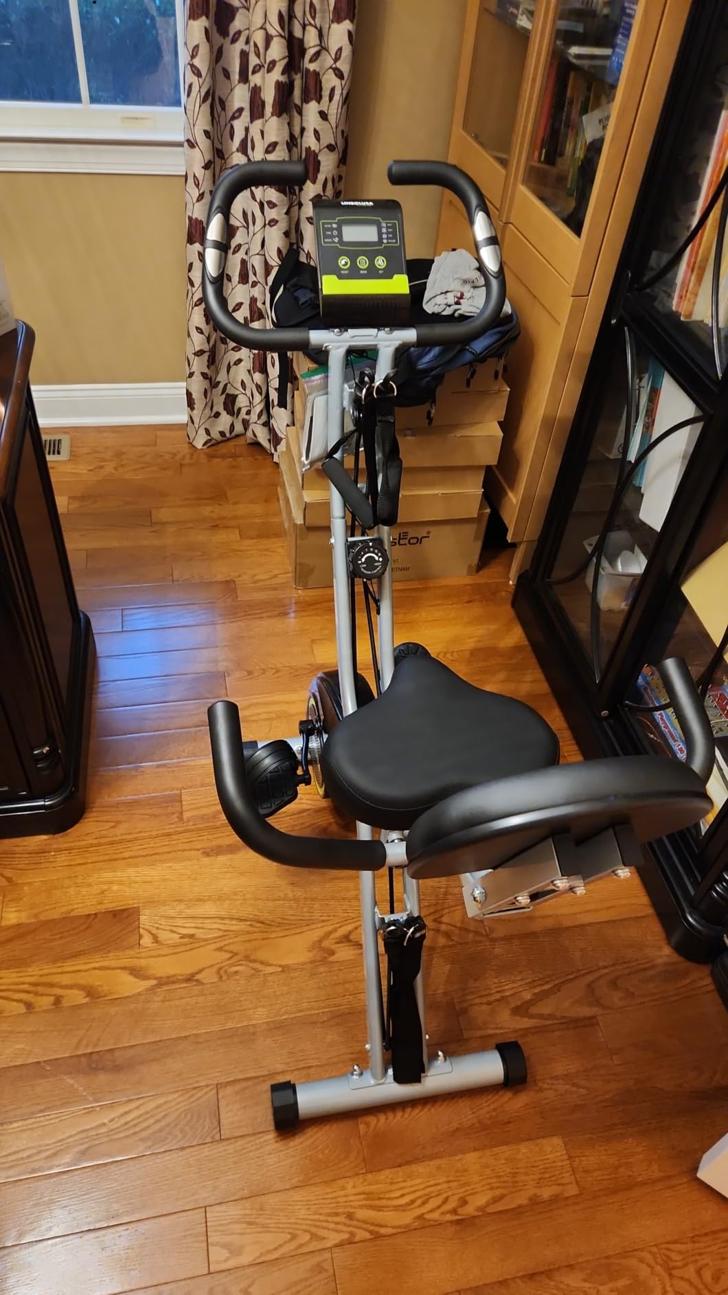 Foldable Exercise Bike Stationary Bikes for Home, 5 IN 1 Indoor Workout Bike, with 16-Level Quiet Magnetic Resistance, 6.6 LBS Flywheel and 300LBS Capacity, 2025 Designed 817 X-bike customer photo 1