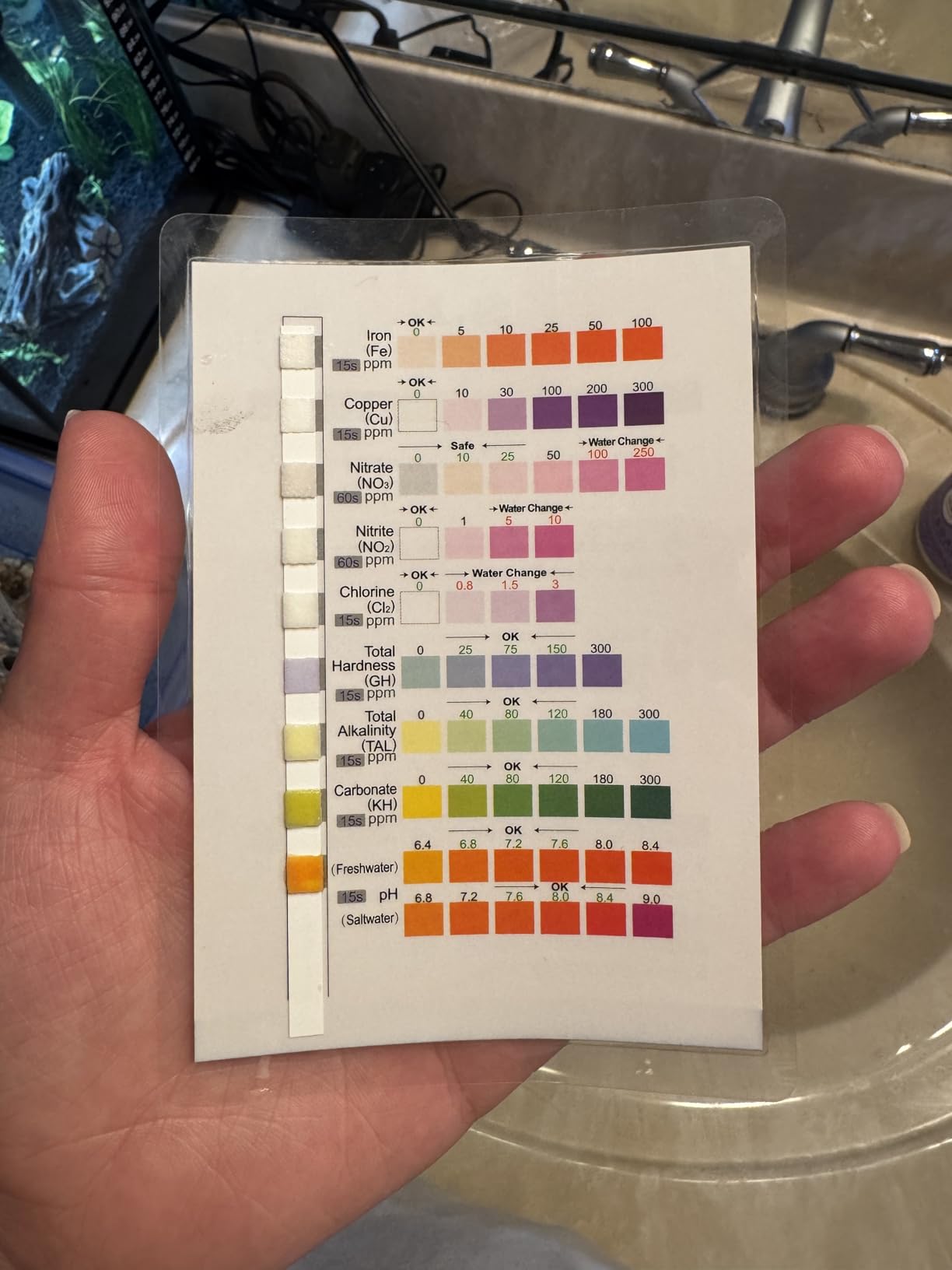 11 in 1 - Aquarium Test Strips | 950 Tests - 150 Strips | Fish Tank Aquariums Water Test Kit & ebook | Aquarium Thermometer | Fish Tank Water Testing Kit Includes 50 Ammonia Strips | Versatile Usage customer photo 1