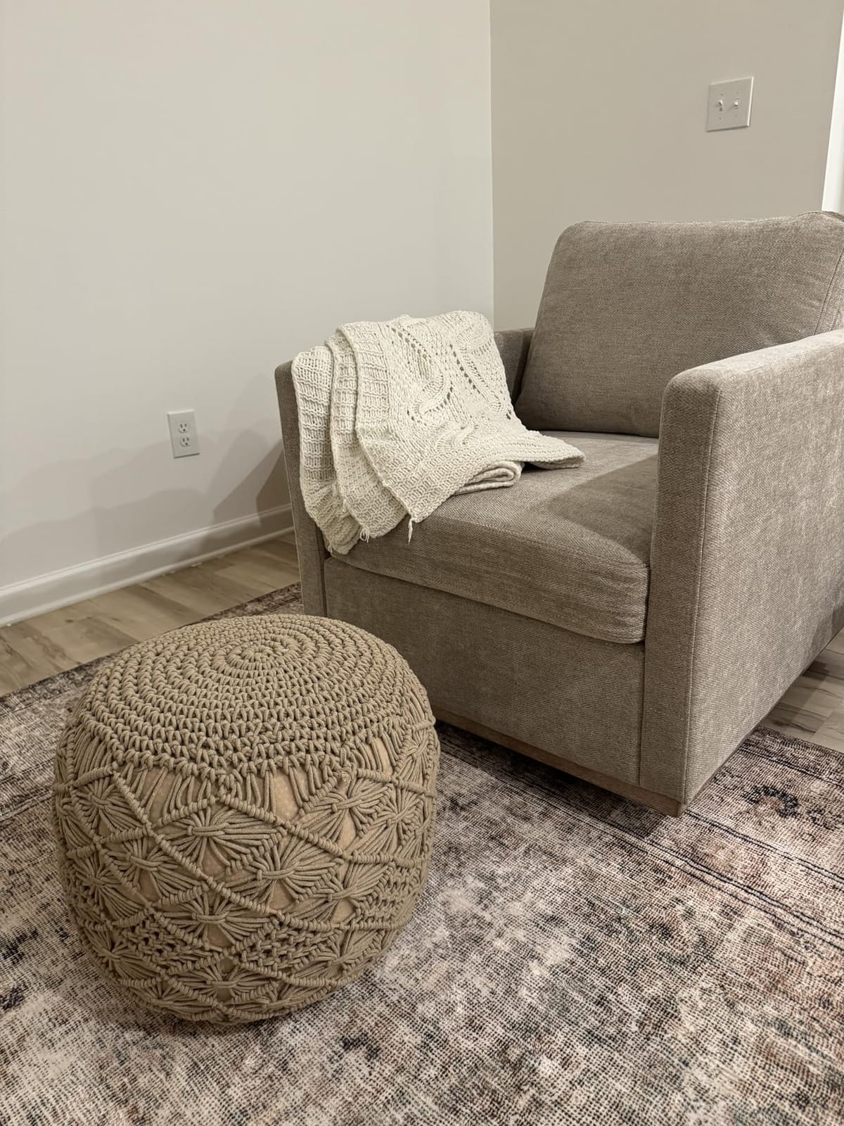 Swivel Accent Chair Set of 2, 360 Degree Square Swivel Barrel Chair for Living Room, Mid Century Modern Upholstered Accent Chair, Comfy Sofa Armchairs for Bedroom, Nursery, Chenille, Taupe customer photo 1