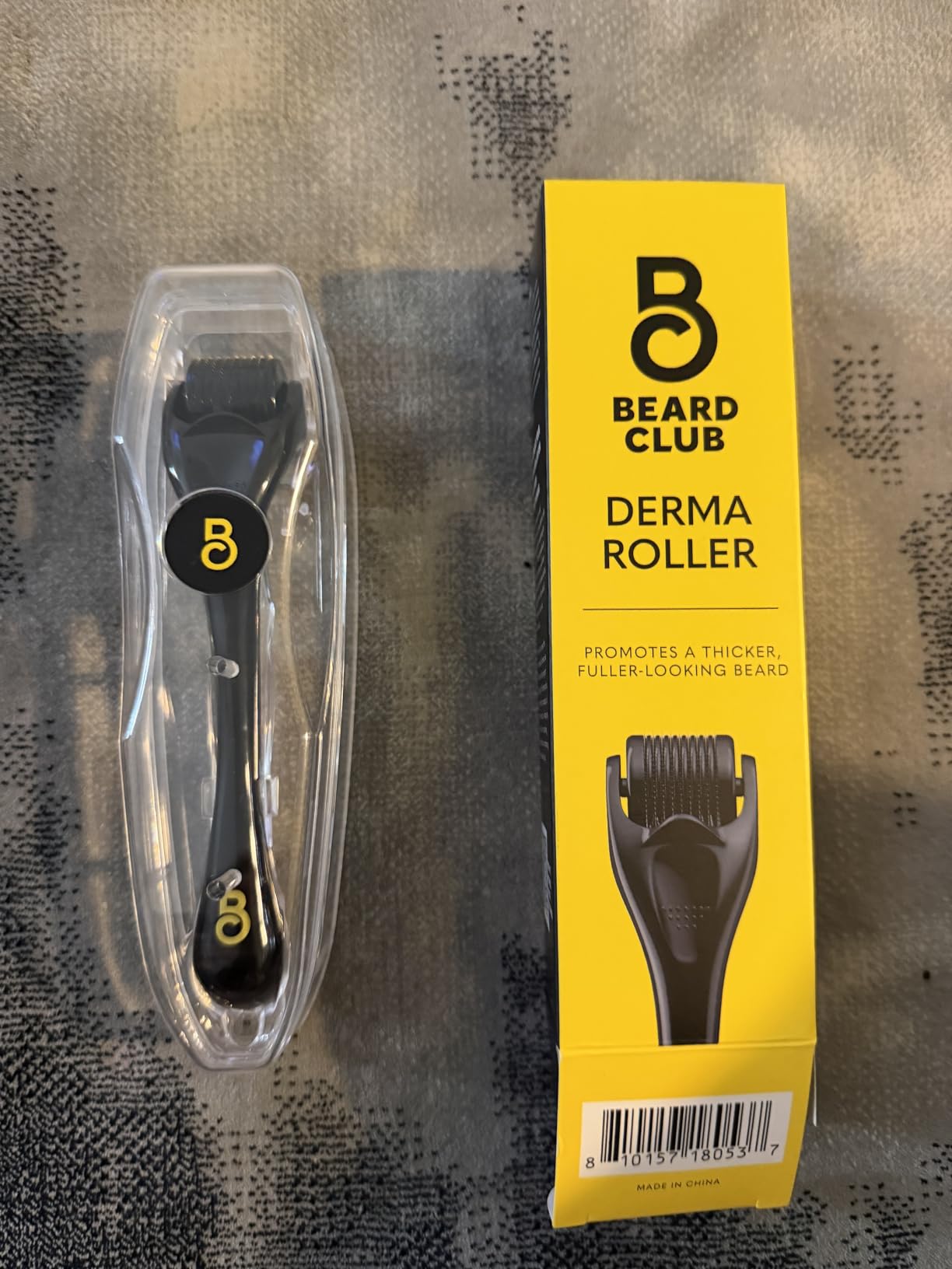The Beard Club Derma Roller for Face, Body and Scalp - Microneedling for Men and Women with 540 Titanium Microneedles - Beard Roller & Micro Needling Scalp Hair - Black customer photo 1