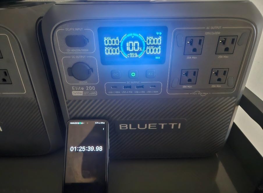 BLUETTI Elite 200 V2 Portable Power Station 2073.6Wh 2600W Solar Generator | LFP Battery Backup w/ 4 2600W AC Outlets (3900W Power Lifting), 0-80% Fast Charge in 50 Min. for Camping, Off-grid, Emergency customer photo 2