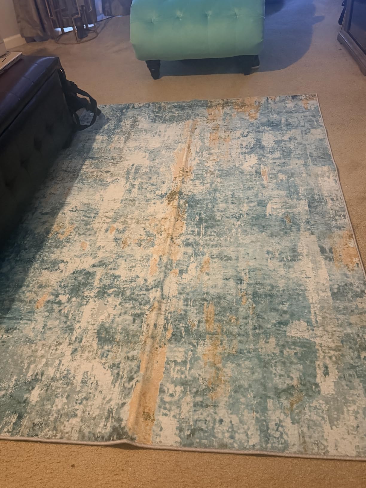 Ompaa 2x6 Rug Runners for Hallways Kitchen Runner Rug Non Slip Washable Grey Long Runner Rugs with Rubber Backing Soft Abstract Carpet Runner for Hallways, Kitchen, Bedroom, Bathroom, Entryway customer photo 2