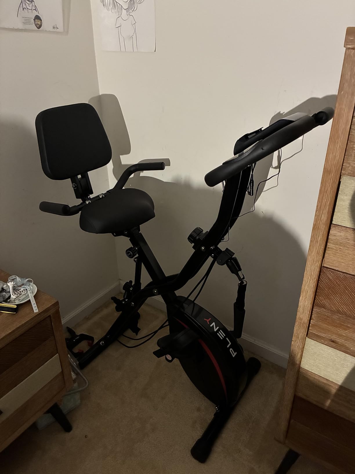 PLENY Folding Exercise Bike, 5 IN 1 Indoor Stationary Bikes for Home customer photo 1