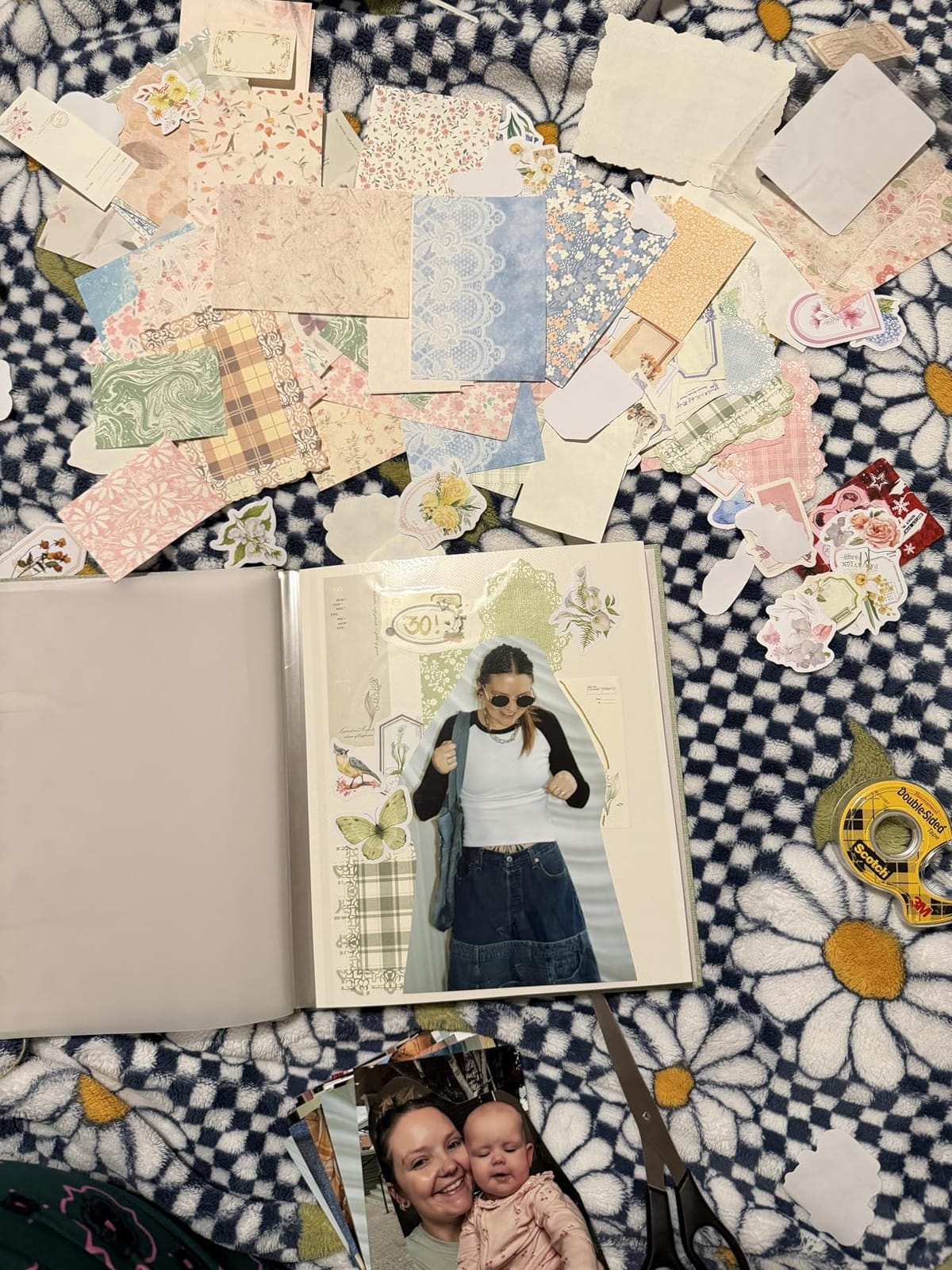 Vintage Floral Scrapbook Paper & Journaling Stickers, 400pcs customer photo 2