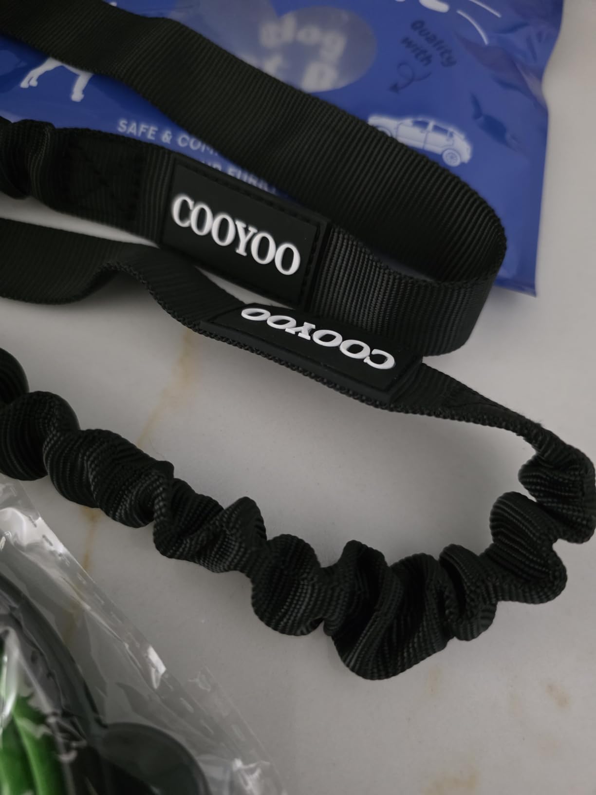 COOYOO Dog Seat Belt, Durability Retractable Dog Car Harness Adjustable Dog Seat Belt for Vehicle Nylon Pet Safety Seat Belts Heavy Duty & Elastic (1 Pack Black) customer photo 1