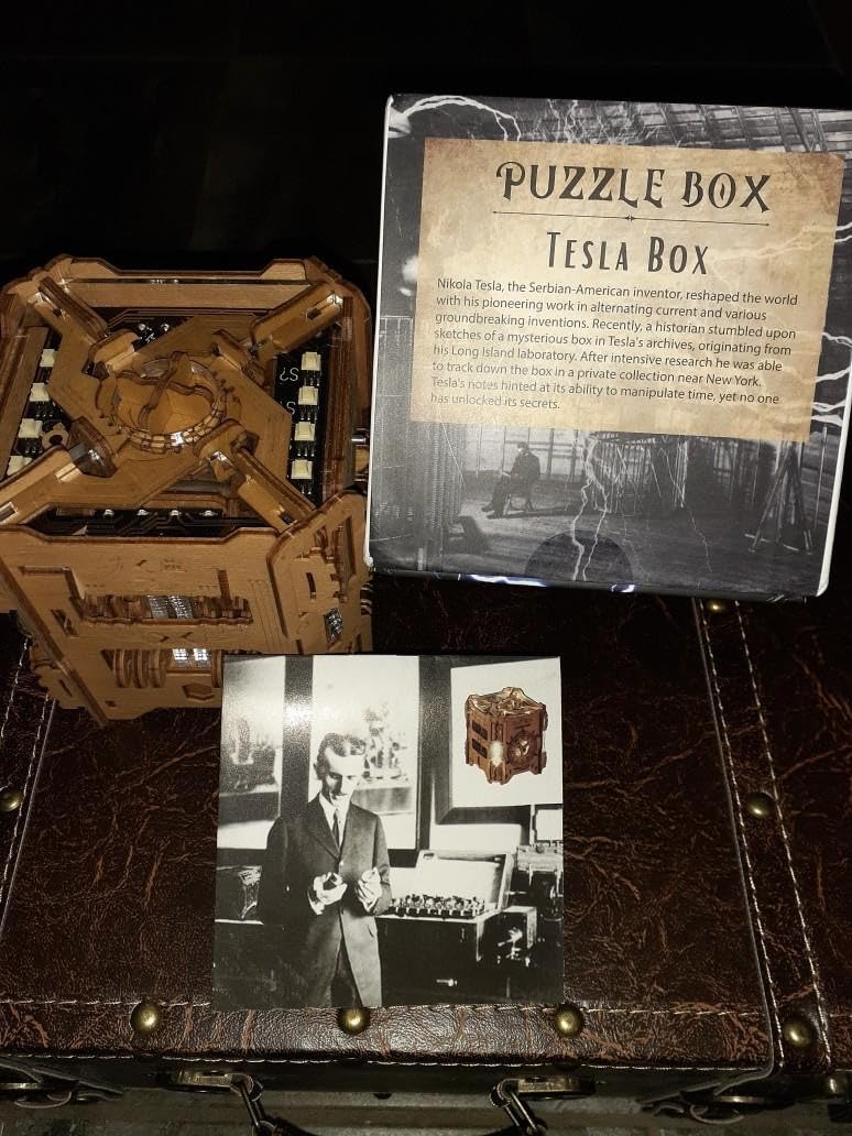 Puzzle Potato Tesla Box - Self-Powered Electronic Puzzle Box for Adults | 5+ hours of brain-teasing fun, 51 challenging steps, 12 aha moments. An escape room in a box with 38 hidden magnets. customer photo 1