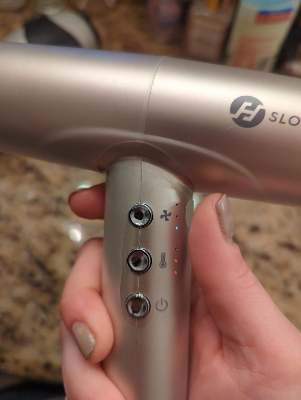 slopehill Professional Ionic Hair Dryer, High-Speed Blow Dryer with Brushless Motor for Salon Use, Lightweight Compact Hairdryer for Travel, Low Noise Quiet for Home, Ceramic Pink customer photo 1
