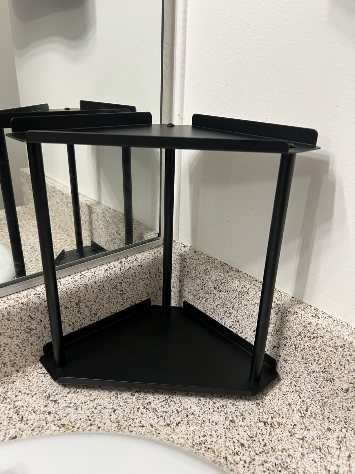 Jesginboo 2 Tier Bathroom Counter Organizer, Vanity Organizer Corner Shelf customer photo 2